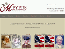 Tablet Screenshot of meyersfuneralchapel.com